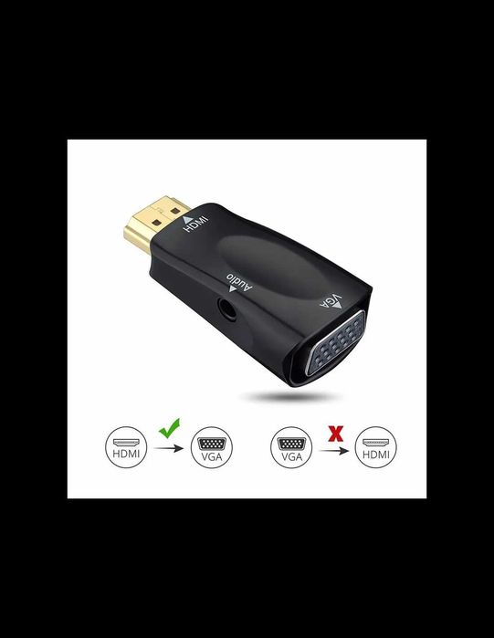 Conversor vídeo VGA HDMI Áudio