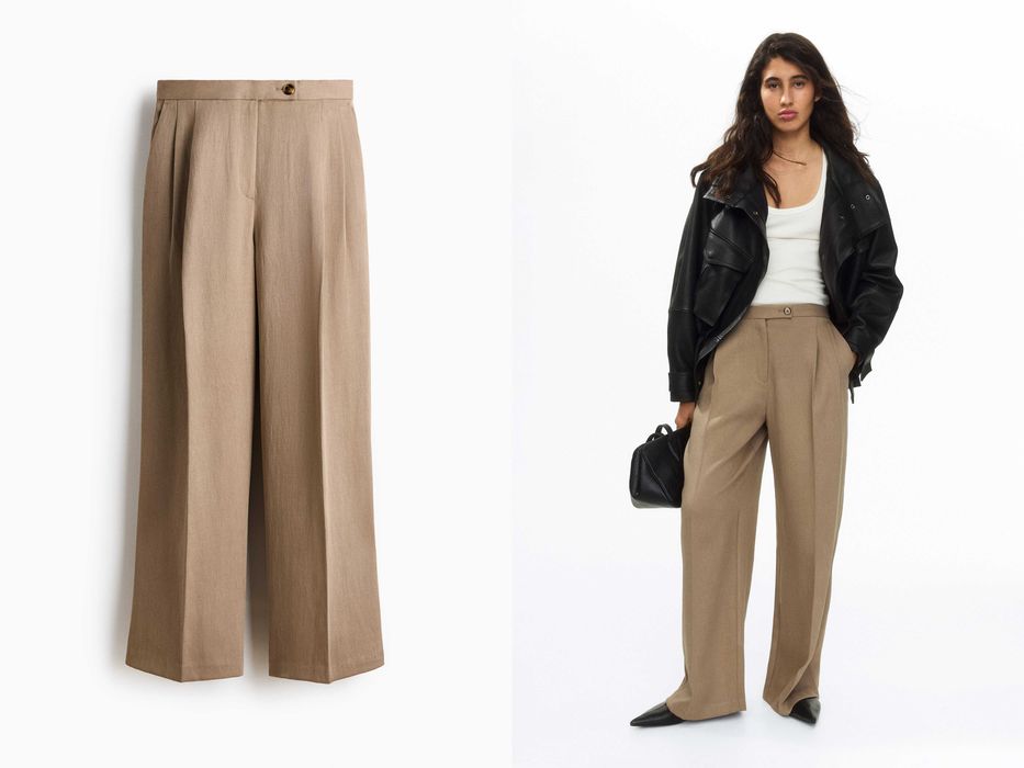 Spodnie szerokie eleganckie 36 nowa kolekcja beżowe wiskoza PROMOCJA