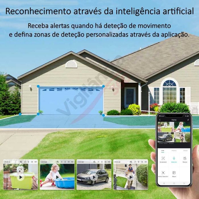 Câmara de Vigilância WiFi Sem Fios Bateria Full HD Visão Noturna NOVO