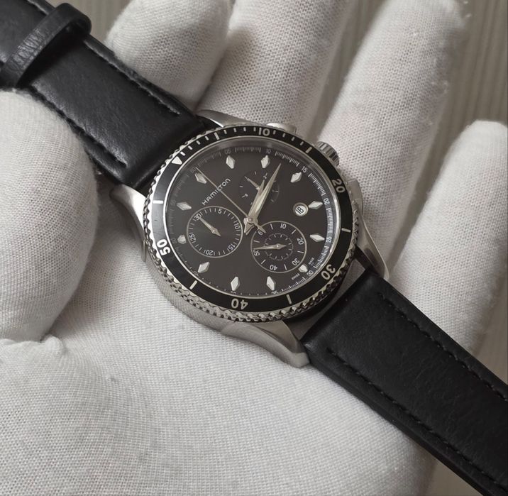 Годинник Hamilton Jazzmastet Chrono Quartz H37512731. 44mm.