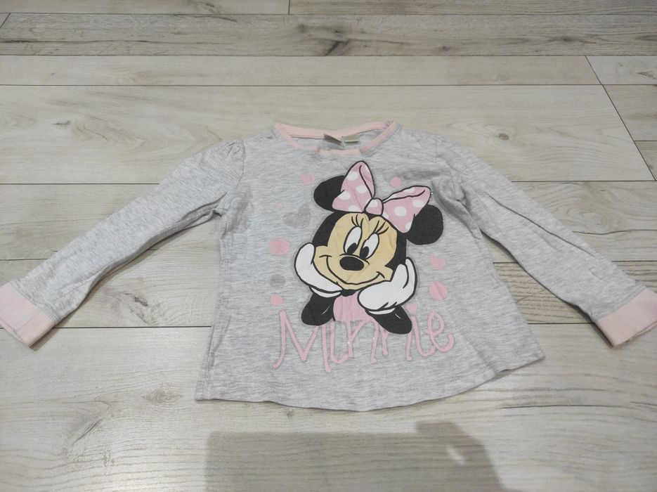 Bluzka dziewczęca długi rękaw Disney Myszka Minnie