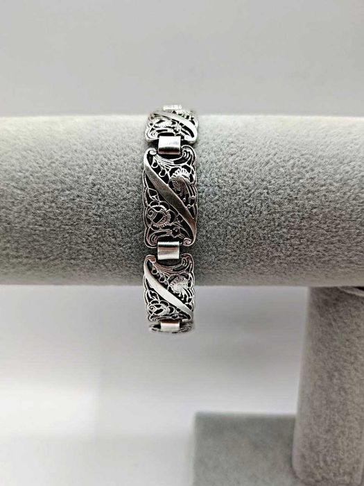 Warmet Agat  srebrna bransoletka 22,96g