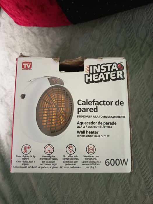 Aquecedor portátil para ligar á corrente