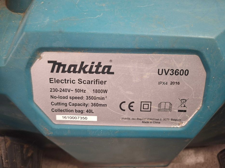 makita wertykulator glebogryzarka uv3600