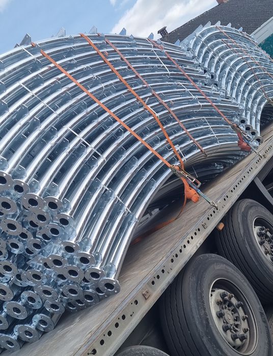 Hala łukowa 11m konstrukcja ocynkowana wiata na słome garaż