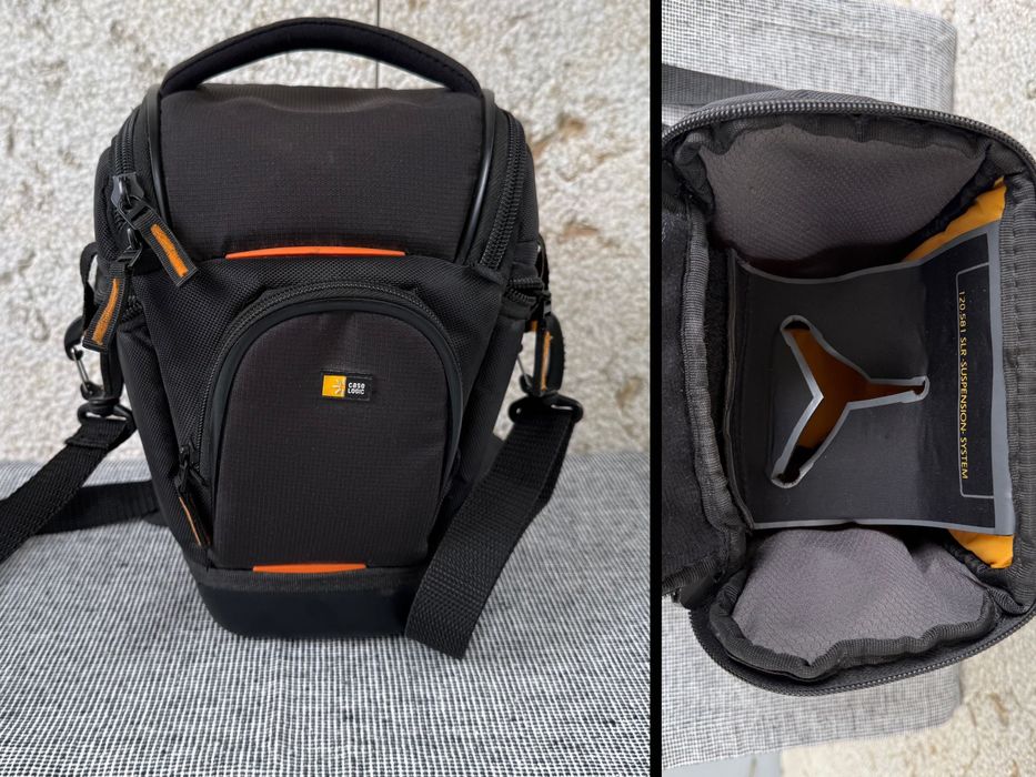 Nikon D3000 + objetiva 18-55mm + bolsa Case Logic + acessórios