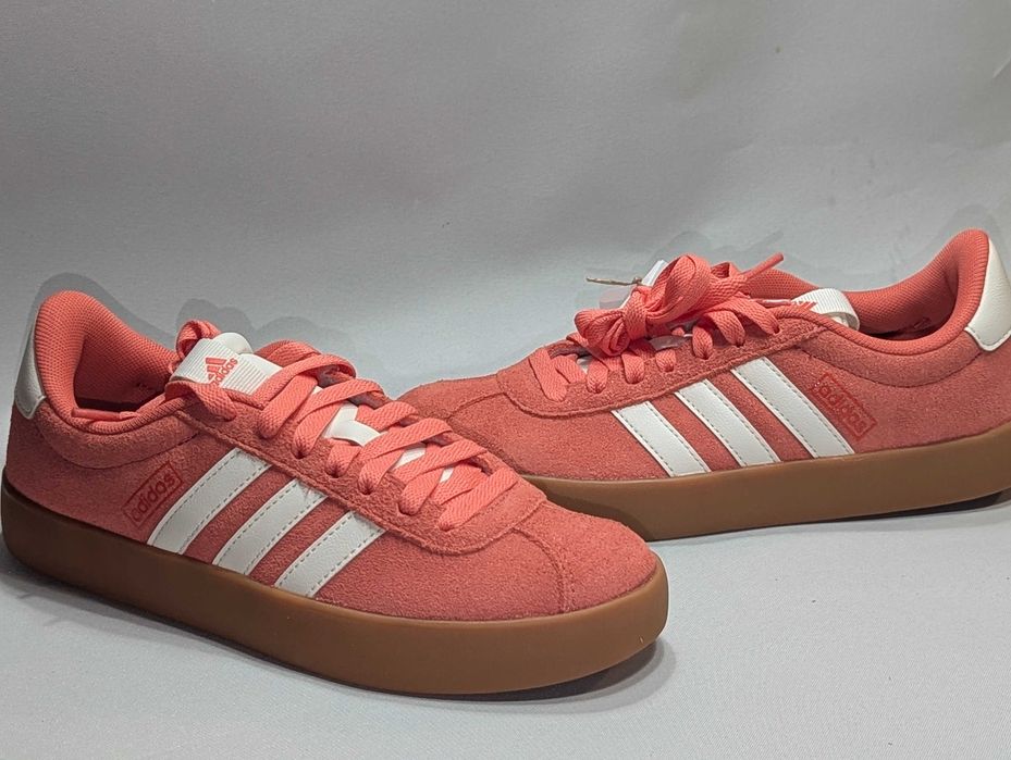 Buty zamszowe adidas różowe pudrowe 38