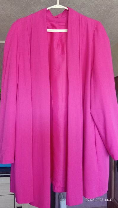 Narzutka/płaszczyk magenta oversize