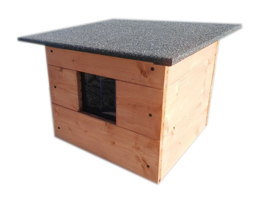 Buda domek dla kota ocieplana buda dla kota z kurtyną