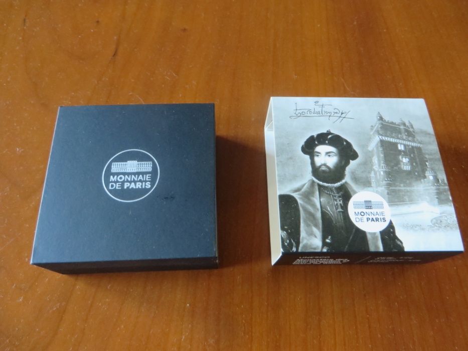 Moeda 5 euro - Torre de Belém e Vasco da Gama (Ouro)