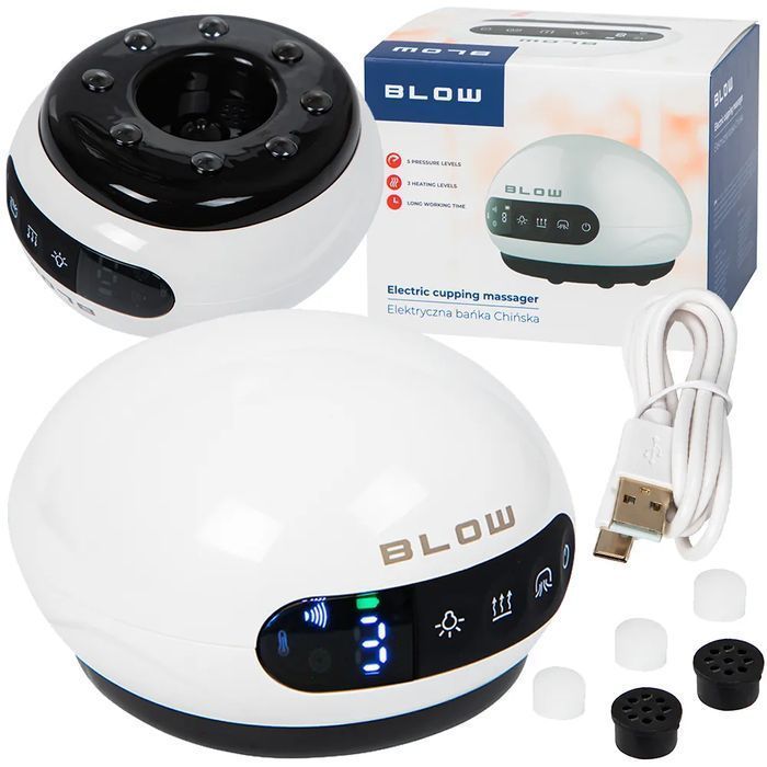 Elektryczna bezprzewodowa bańka chińska do masażu BLOW 44-348#
