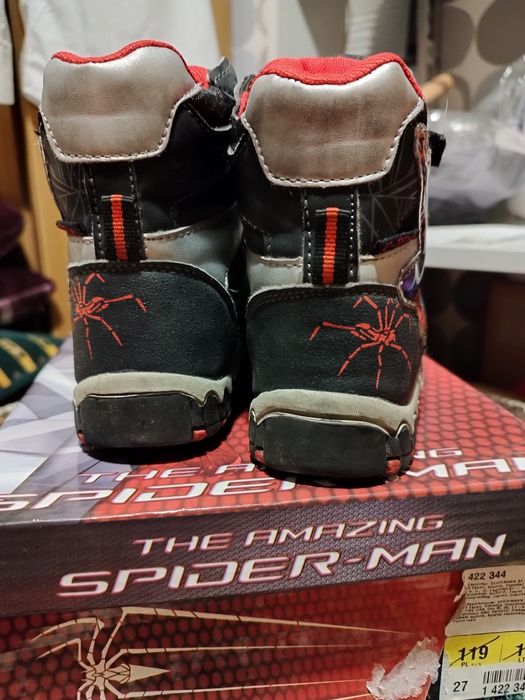 Śniegowce dziecięce buty zimowe Spider Man roz 27