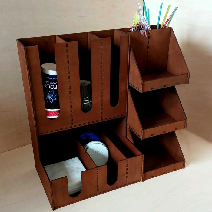 Органайзер для кафе деревян. для стаканів, кришок, серветок РІЗНІ НОВІ