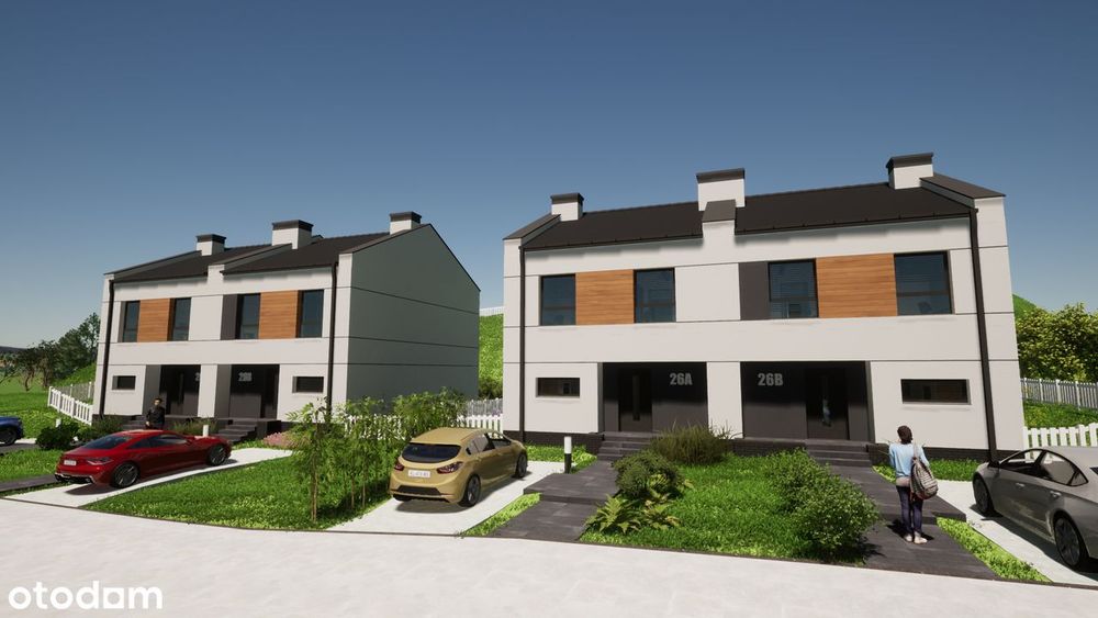 4 pokoje, o. podłogowe, pompa ciepła, działka 450m 2. Media miejskie.