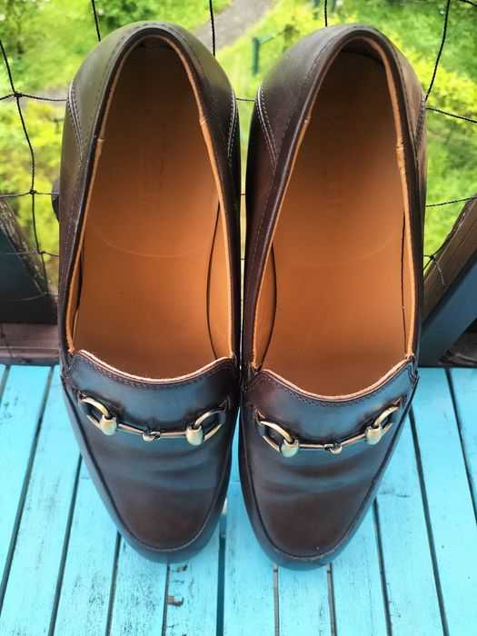 Loafersy mokasyny Kazar skóra ciemnobrązowe 40
