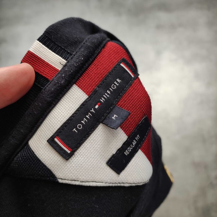 MĘSKA Bluza Bawełna PREMIUM Granatowa Logo Haft Tommy Hilfiger Classic