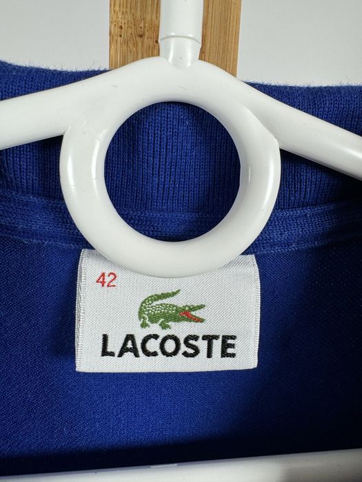 Lacoste t-shirt niebieska koszulka polo M