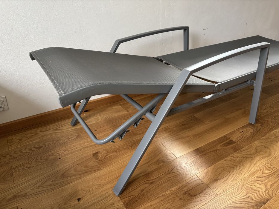 Leżak antracyt rozkładany