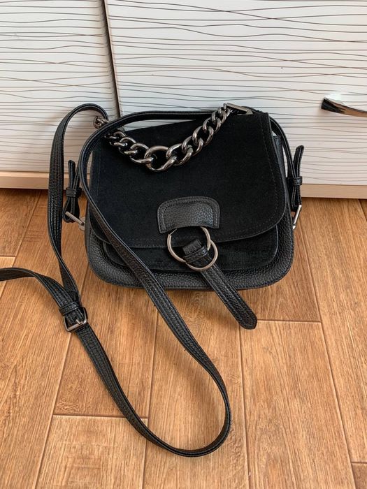сумка крос-боді, замшова