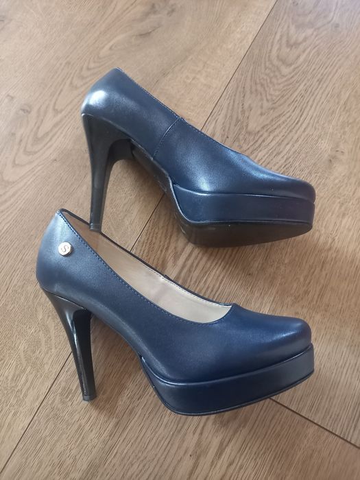 Szpilki granatowe rozm 36