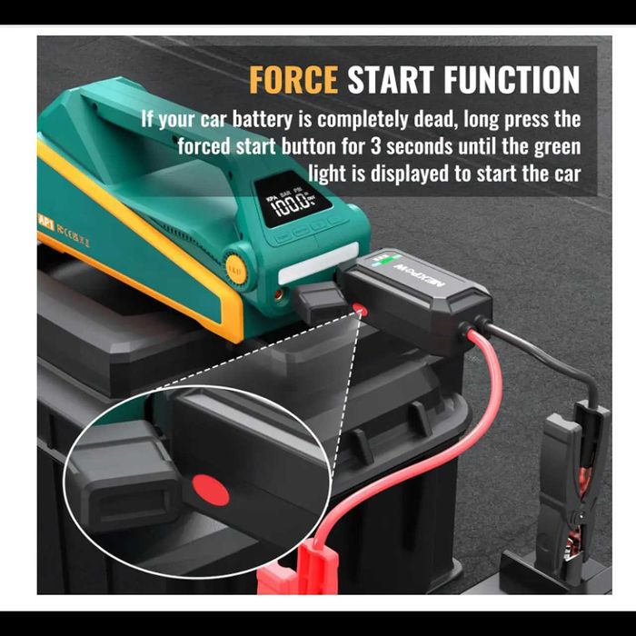 D74-Profissional 4000A booster jumpstarter 4com compressor ar 150 PSI