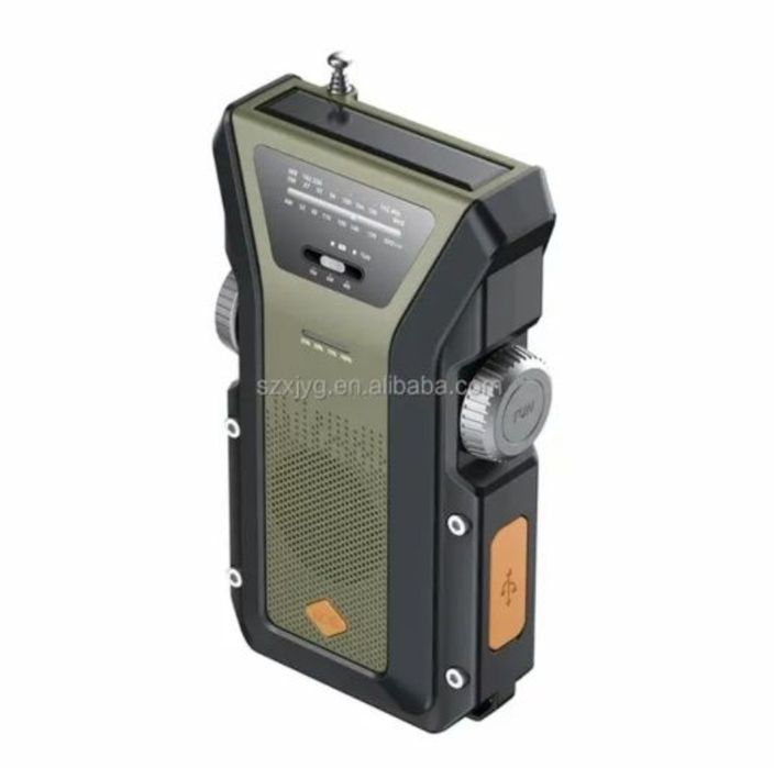 Радіо аварійне ліхтарик, 4000мАч повербанк, динамо-машина