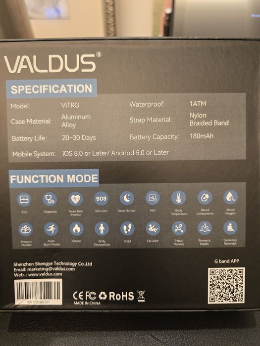 Pulseira Valdus leitura corporal