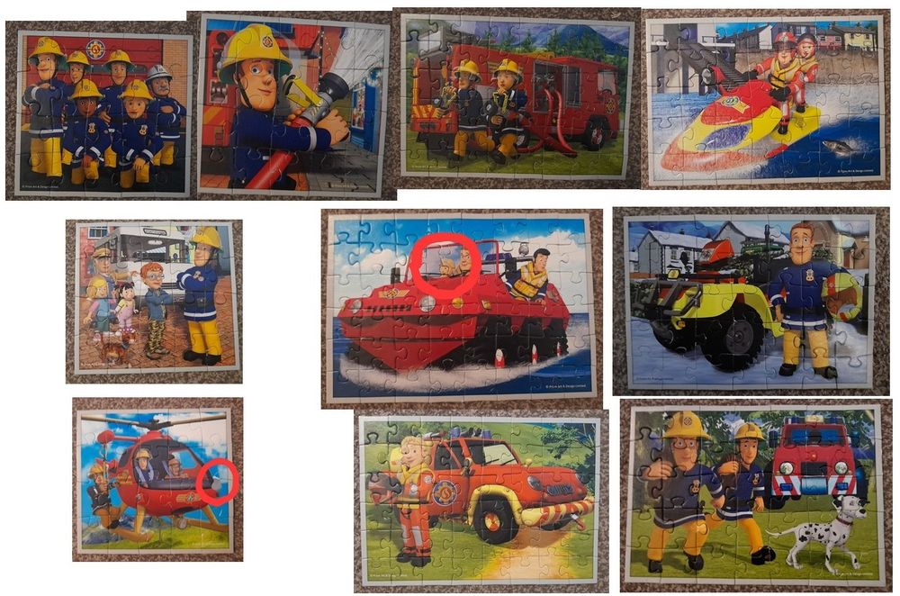 Strażak Sam Puzzle + karty do gry