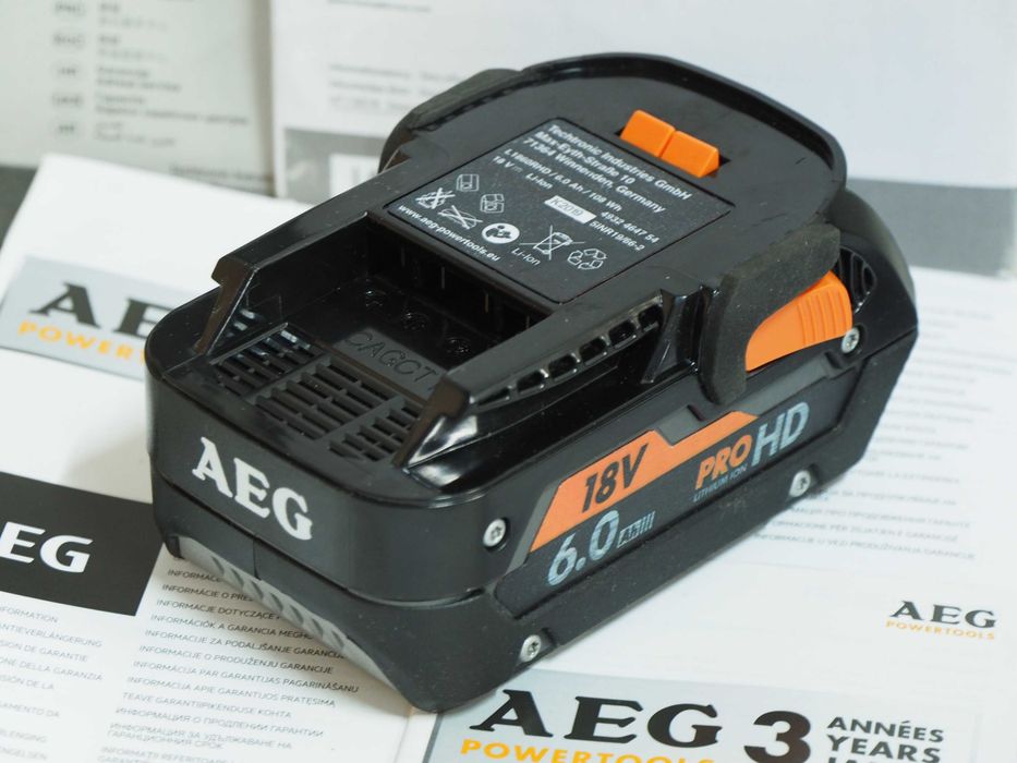 AEG bateria 18v 6Ah akumulator RIDGID L1860 RHD PRO produkcja Germany