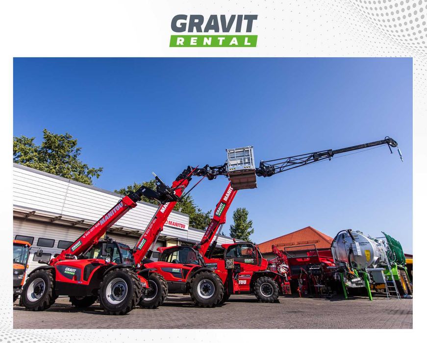 Wynajem, wypożyczenie ładowarek MANITOU: 6-35 m ŁADOWARKI JCB,MERLO, MAGNI | Autoryzowany Dealer | Cała Polska