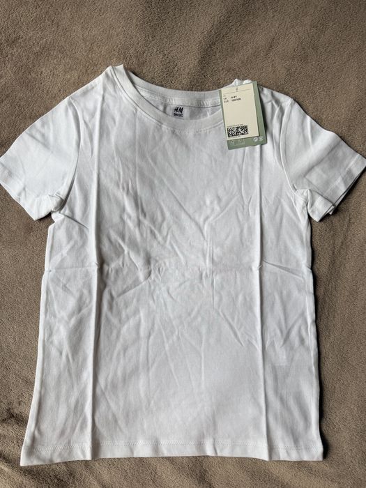 Футболка дитяча біла H&M, 122/128 зріст