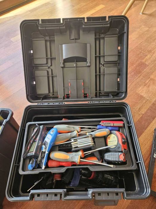 Duża Mocna Skrzynka Narzędziowa Na Kółkach Modułowa + GRATIS Tacka