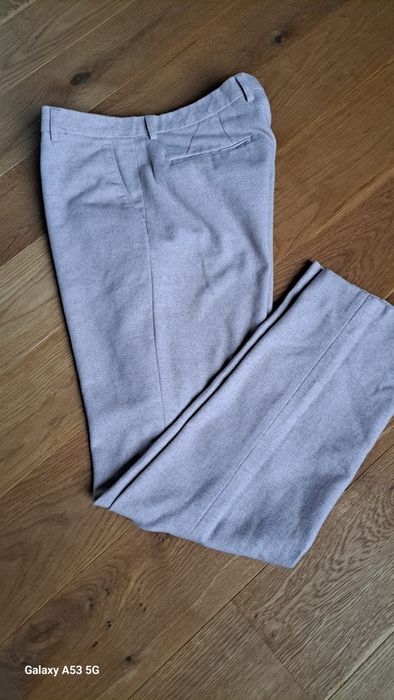 HARRY BROWN Spodnie z wełną beżowe