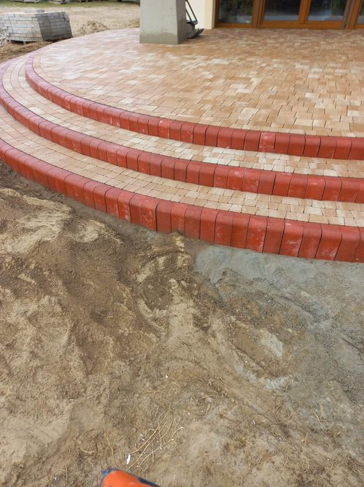 Układanie kostki brukowej Posadzki przemysłowe Koparka/ładowarka