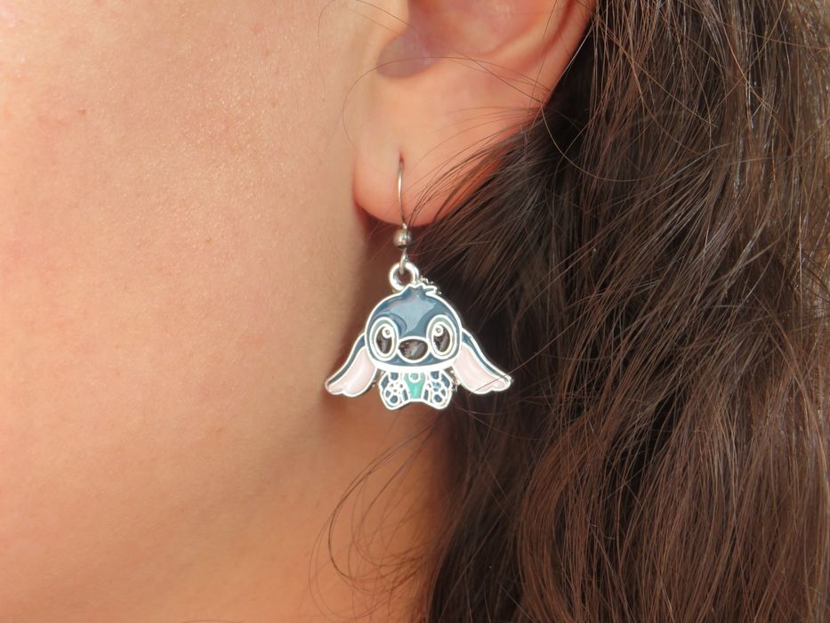 Brincos Stitch Aço Prateado