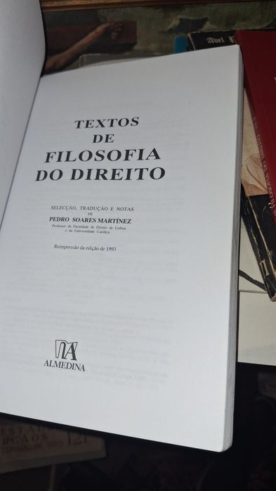 Filosofia do Direito textos Soares Martinez Almedina
