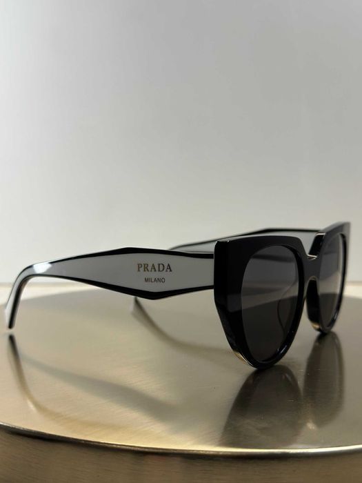 Prada PR 17WS Symbole чорні з білим / Окуляри Прада оригінал