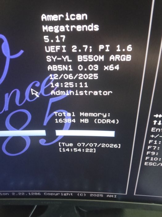 Ryzen 7 5700x soyo b550 ddr4 16gb
