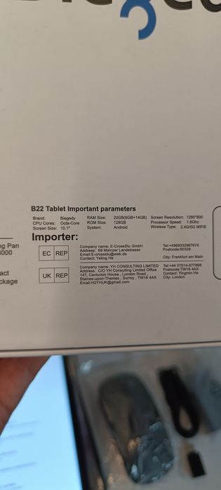 Планшет 10.1" Beegedy B22 6+14/128Gb