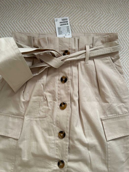 NOWA spódnica z guzikami i wiązaniem H&M 36