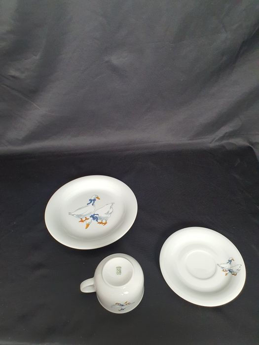 Zestaw trio Schumann motyw kaczki jak nowy