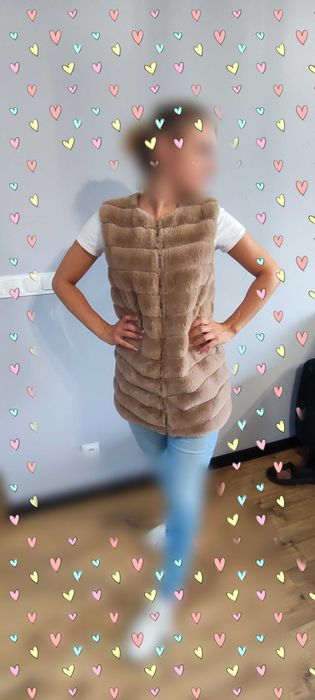 Elegancka futrzana kamizelka m