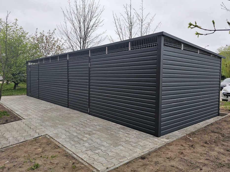 WIATA ŚMIETNIKOWA 3x2 wiata metalowa , wiata na wymiar , producent wiaty