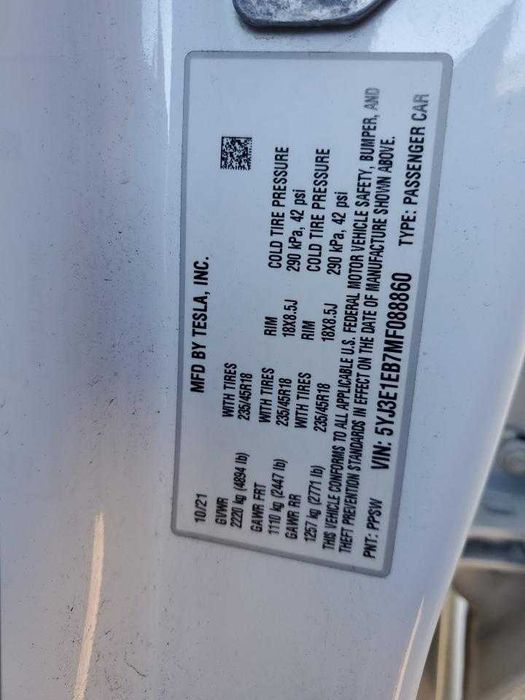 2021 Tesla Model 3 Long Range Dual Motor