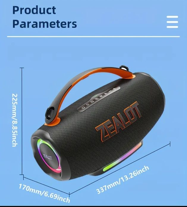 Портативна колонка Zealot s167  100w