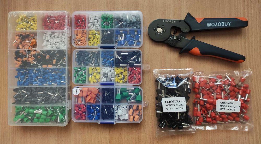 Кліщі (кримпер) Wozobuy HSC8 6-6A 0.25-6 мм² + 1900 наконечників