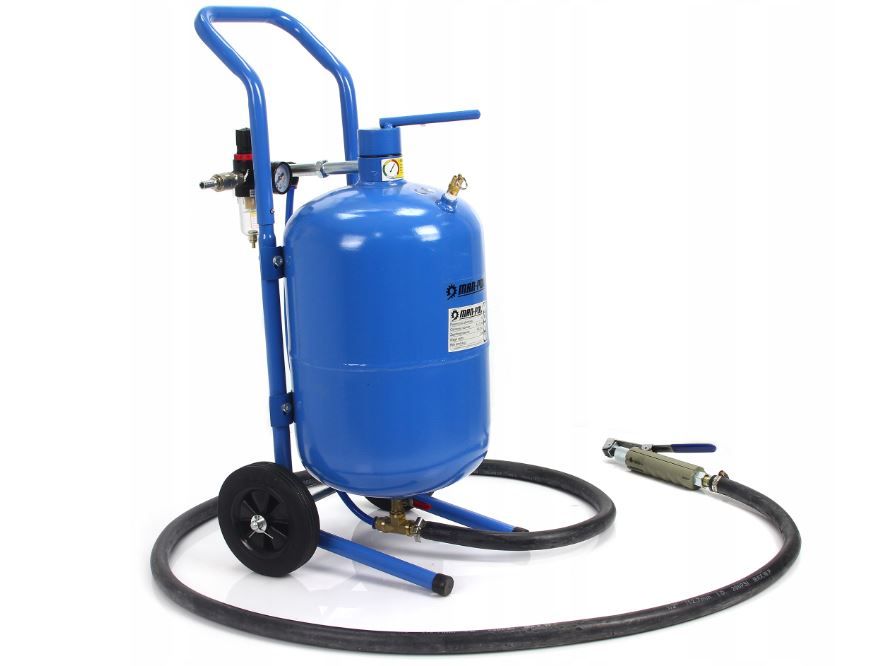 Piaskarka syfonowa 19l mobilna + maska dysze mp