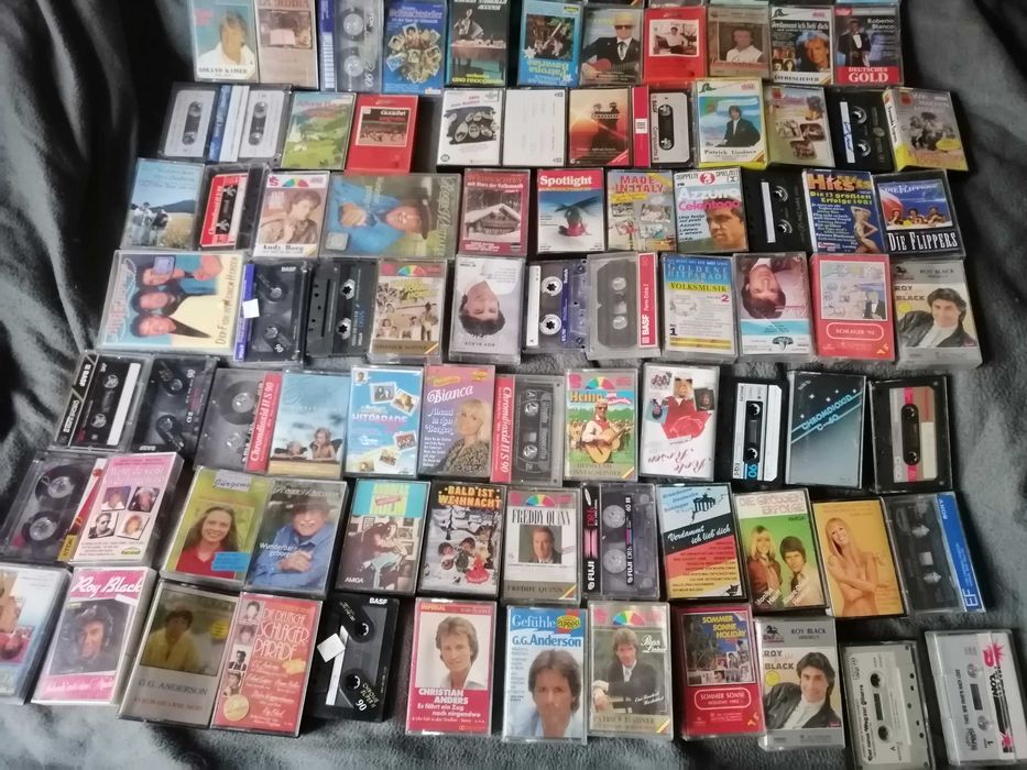 duzy zestaw kaset magnetofonowych mix kasety audio