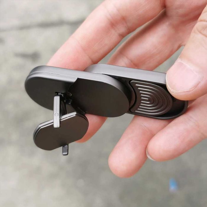 EDC Фіджет іграшка 4в1 слайдер-монетка магнітний Fidget Toy антістрес клацалка (сірий)