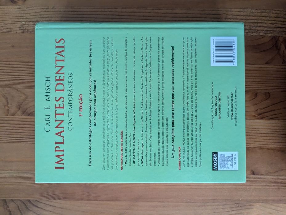 Livro Implantes Dentais Contemporâneos - Carl E. Misch - 3°edição
